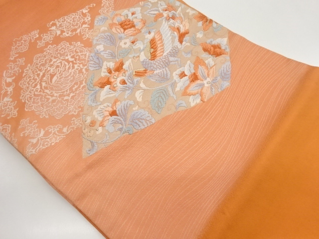JAPANESE NAGOYA OBI / WOVEN FLOWER ARABESQUE
